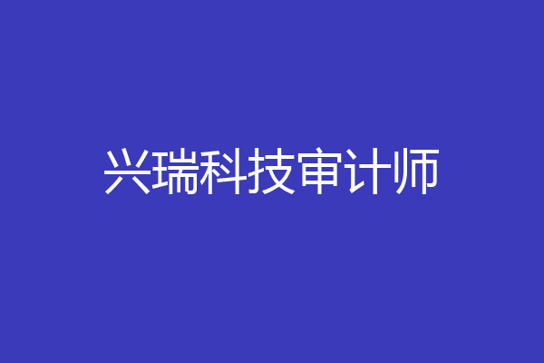 兴瑞科技审计师