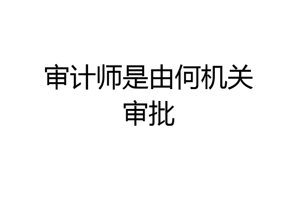 审计师是由何机关审批