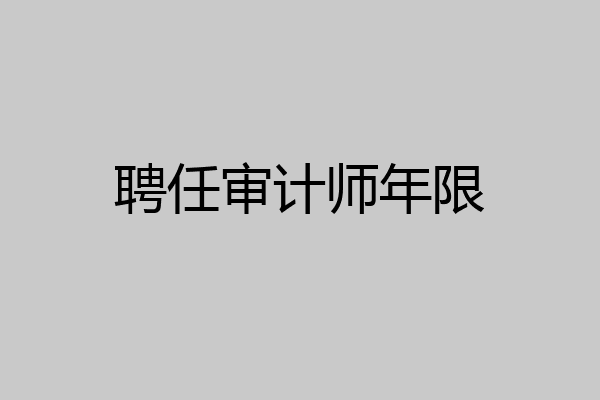 聘任审计师年限