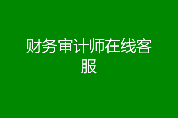 财务审计师在线客服