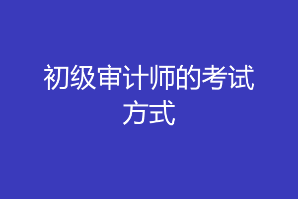 初级审计师的考试方式