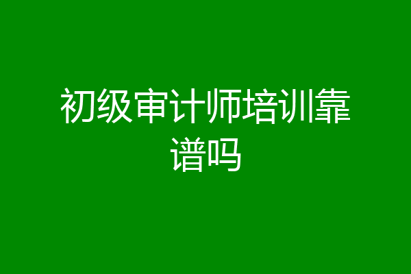 初级审计师培训靠谱吗