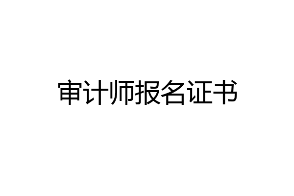 审计师报名证书