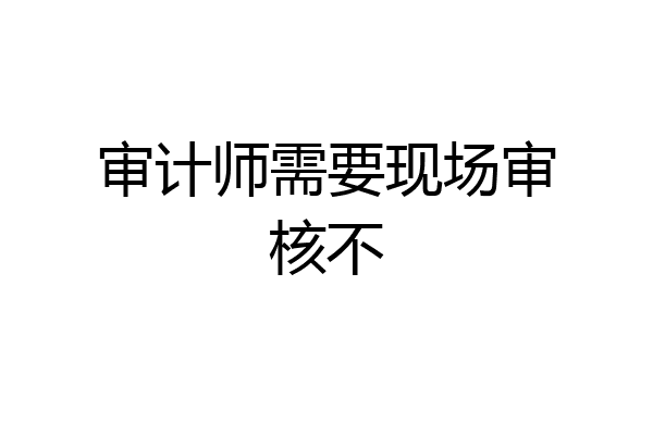 审计师需要现场审核不