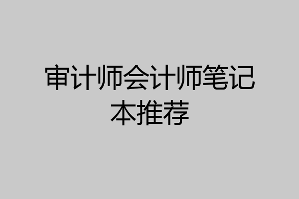 审计师会计师笔记本推荐