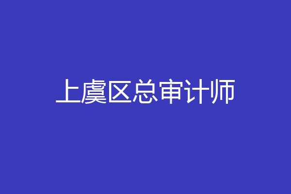 上虞区总审计师