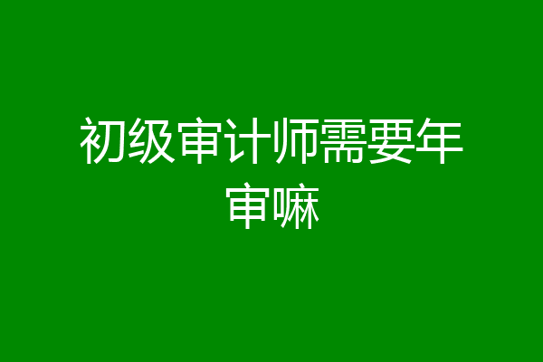 初级审计师需要年审嘛