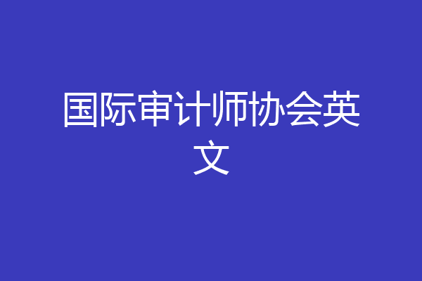 国际审计师协会英文