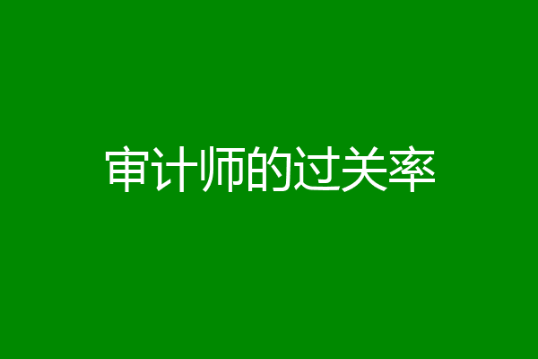 审计师的过关率