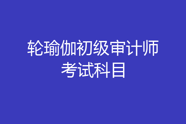 轮瑜伽初级审计师考试科目