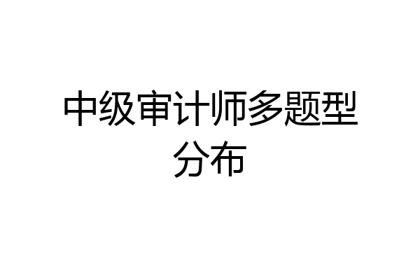 中级审计师多题型分布