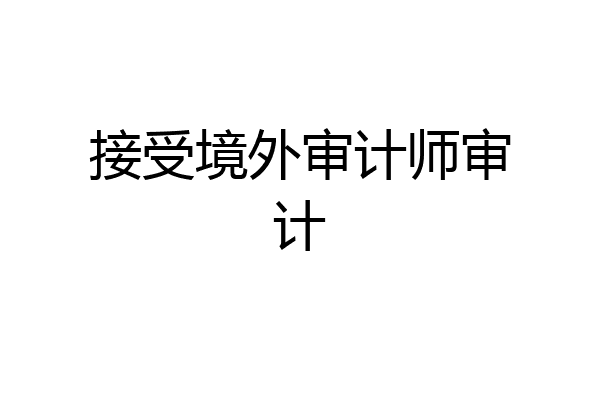 接受境外审计师审计