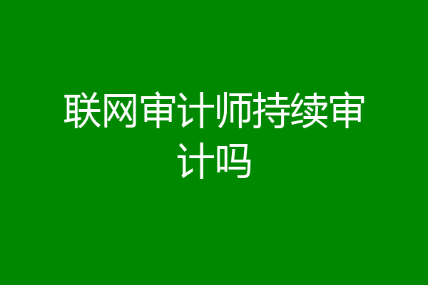 联网审计师持续审计吗
