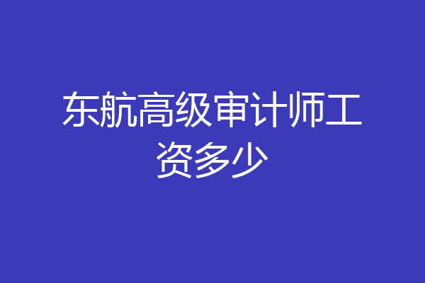 东航高级审计师工资多少