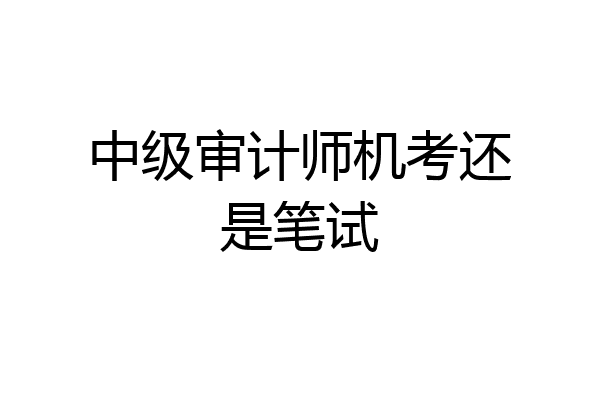 中级审计师机考还是笔试