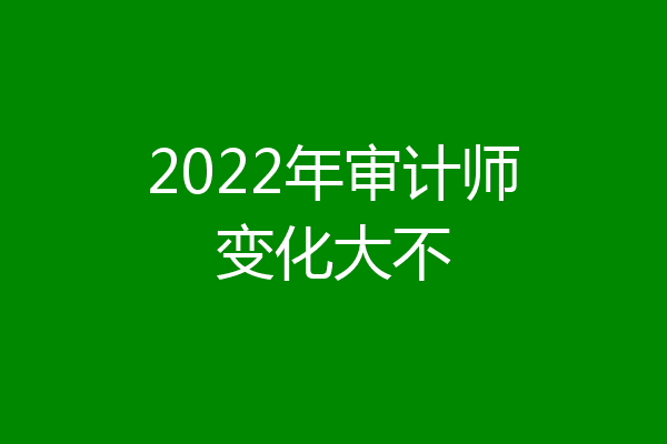 2022年审计师变化大不