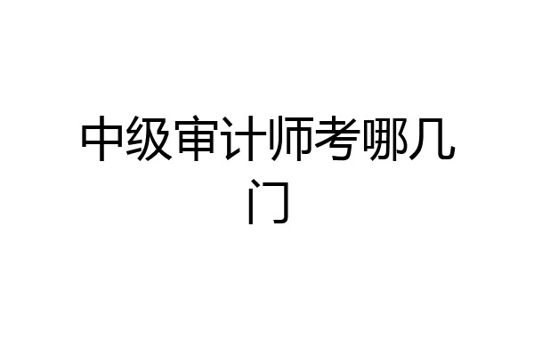 中级审计师考哪几门
