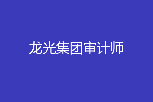 龙光集团审计师