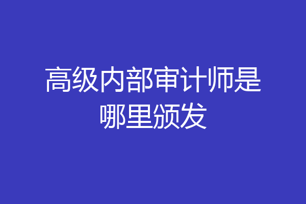 高级内部审计师是哪里颁发