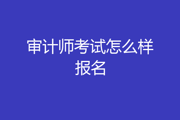 审计师考试怎么样报名