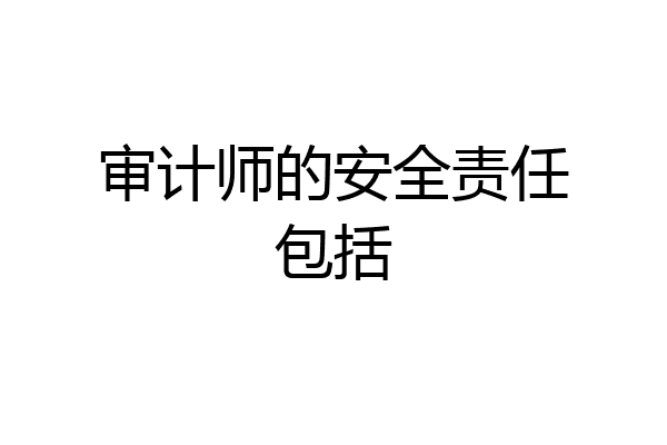 审计师的安全责任包括