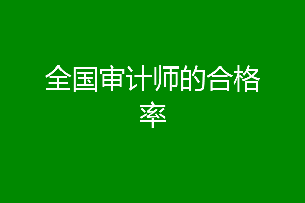 全国审计师的合格率