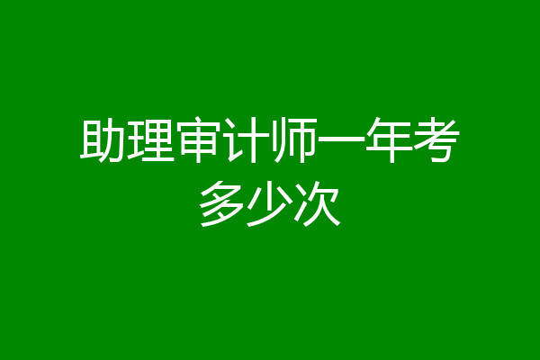 助理审计师一年考多少次