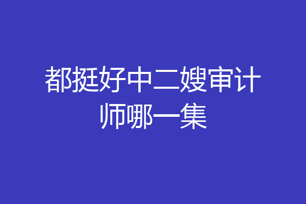 都挺好中二嫂审计师哪一集