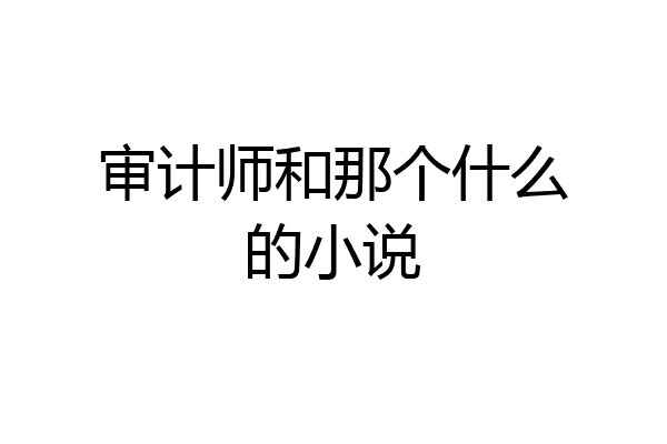 审计师和那个什么的小说