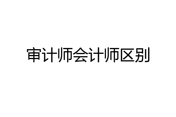 审计师会计师区别