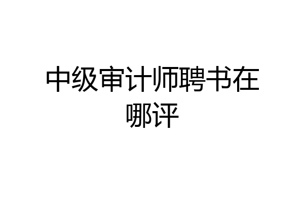 中级审计师聘书在哪评