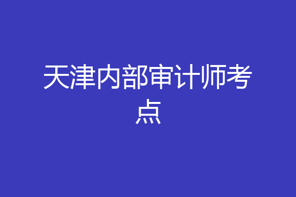 天津内部审计师考点