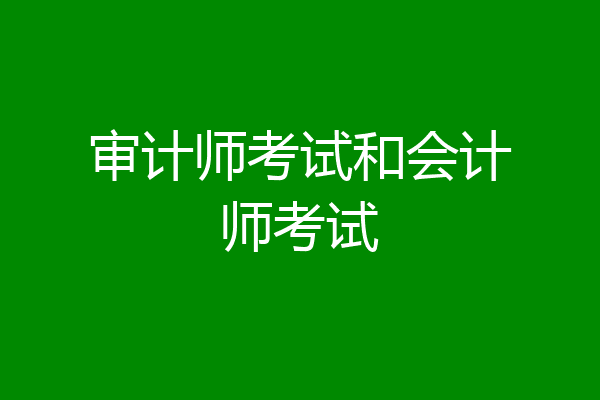 审计师考试和会计师考试