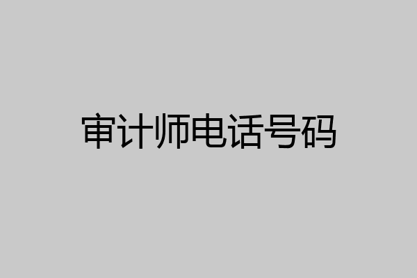 审计师电话号码