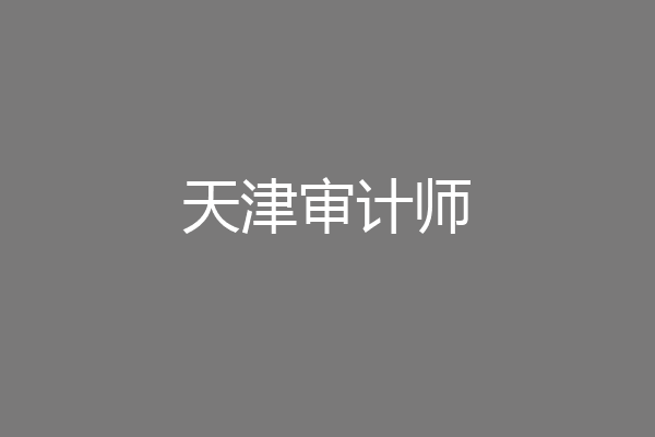天津审计师