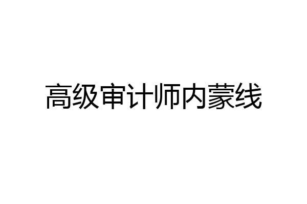 高级审计师内蒙线