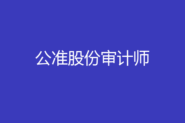 公准股份审计师