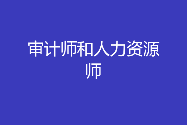 审计师和人力资源师