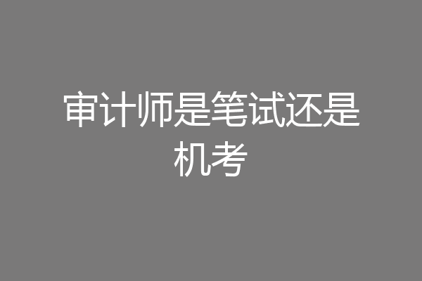 审计师是笔试还是机考