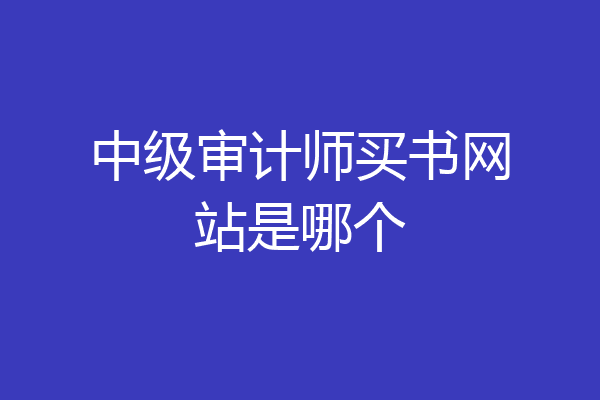 中级审计师买书网站是哪个