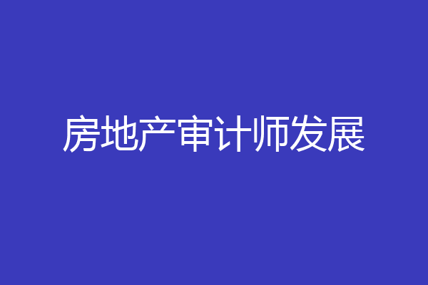 房地产审计师发展