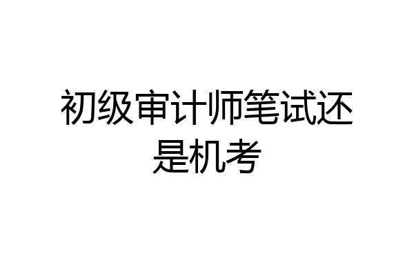 初级审计师笔试还是机考