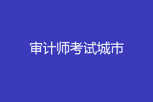 审计师考试城市