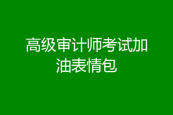 高级审计师考试加油表情包