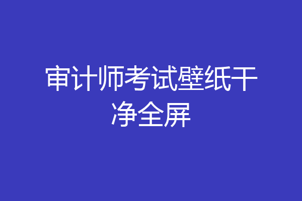 审计师考试壁纸干净全屏