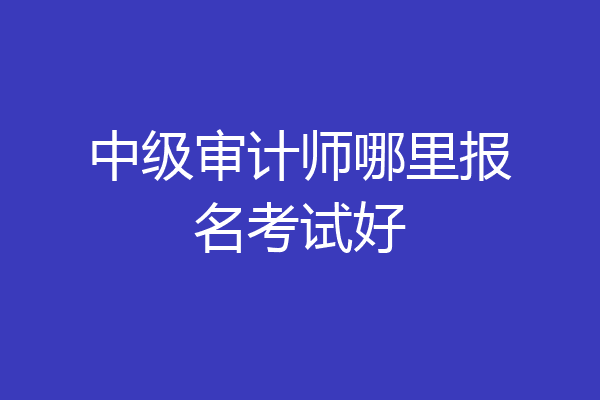 中级审计师哪里报名考试好