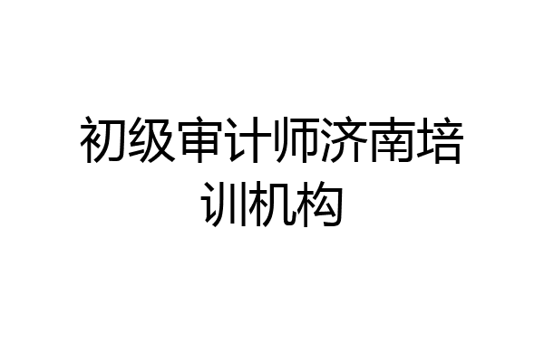 初级审计师济南培训机构