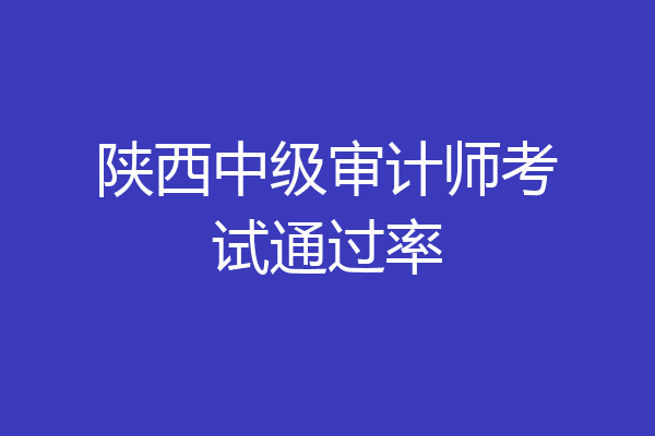 陕西中级审计师考试通过率