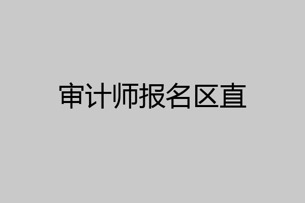 审计师报名区直