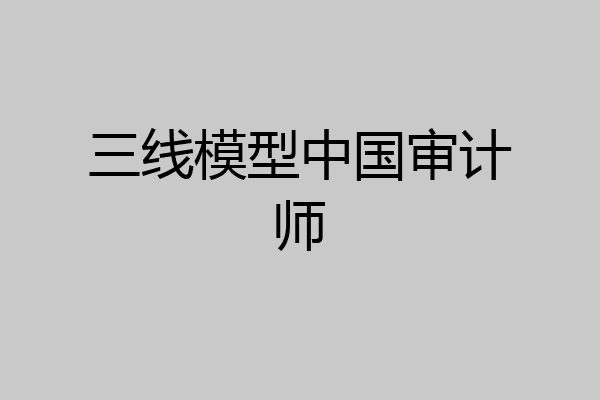 三线模型中国审计师